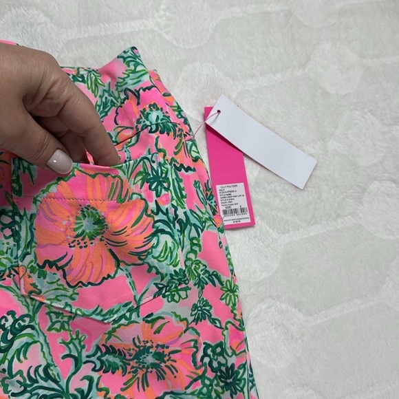 Lilly Pulitzer Womens Pink Green Floral Crop Pants Size 4 NWT Resort Preppy - Picture 10 of 12